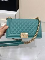 BOY BAG MEDIUM 25 EVERGREEN CAVIAR GOLD HARDWARE - Image 12