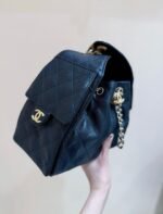 CC 25 HANDBAG IN BLACK 30 GRAINED CALFSKIN GOLD HARDWARE - Image 7