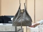 CC 25 HANDBAG IN GRAY 40 SUEDE CALFSKIN GOLD HARDWARE - Image 4