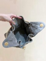 CC 25 HANDBAG IN GREY 30 SUEDE GOLD HARDWARE - Image 15