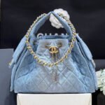 CC 25 HANDBAG IN BLUE 30 DENIM GOLD HARDWARE - Image 10