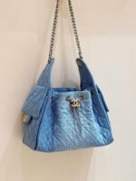 CC 25 HANDBAG IN BLUE 30 DENIM GOLD HARDWARE - Image 16