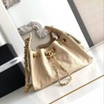 CC 25 MINI HANDBAG 22CM IN BEIGE GRAINED CALFSKIN GOLD HARDWARE