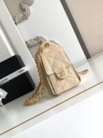 CC 25 MINI HANDBAG 22CM IN BEIGE GRAINED CALFSKIN GOLD HARDWARE - Image 15