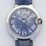 BALLON BLEU 42 BLUE DIAL LEATHER BRACELET - Image 2