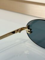 FIRST CRYSTAL RIMLESS OVAL FRAME SUNGLASSES FE4075US IN METAL - Image 9