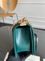 CHANEL 25S BOY BAG 25 IN DARK GREEN LAMBSKIN - Image 4