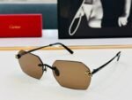 PANTHÈRE RIMLESS GEOMETRIC FRAME SUNGLASSES CT0504S IN METAL - Image 3