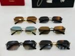 PANTHÈRE RIMLESS GEOMETRIC FRAME SUNGLASSES CT0504S IN METAL - Image 8