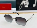 PANTHÈRE RIMLESS GEOMETRIC FRAME SUNGLASSES CT0504S IN METAL - Image 5