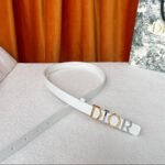 DIOR 25S BELT 20 MM IN WHITE CALFSKIN 562163 - Image 5