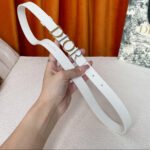 DIOR 25S BELT 20 MM IN WHITE CALFSKIN 562163 - Image 3