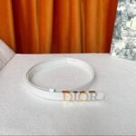 DIOR 25S BELT 20 MM IN WHITE CALFSKIN 562163 - Image 7