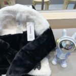 BALACLAVA HAT IN BLACK MIX WHITE FLEECE 422216 - Image 15