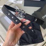 CHANEL 25S BELT 30 MM IN BLACK CALFSKIN 616606 - Image 8