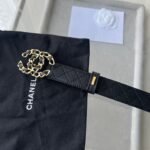 CHANEL 25S BELT 30 MM IN BLACK CALFSKIN 616607 - Image 9