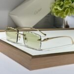 PANTHÈRE RECTANGULAR FRAME SUNGLASSES 563590 IN METAL