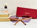 PREMIÈRE GEOMETRIC FRAME SUNGLASSES CT0621S IN METAL AND WOODEN - Image 9
