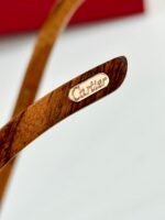 PREMIÈRE GEOMETRIC FRAME SUNGLASSES CT0621S IN METAL AND WOODEN - Image 7