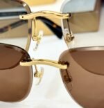 PREMIÈRE SQUARE FRAME SUNGLASSES 530304 IN METAL AND WOODEN - Image 8