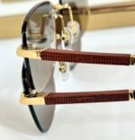 PREMIÈRE SQUARE FRAME SUNGLASSES 530304 IN METAL AND WOODEN - Image 16