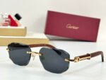 C DE GEOMETRIC FRAME SUNGLASSES CT0606S IN METAL AND WOODEN - Image 4
