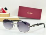 C DE GEOMETRIC FRAME SUNGLASSES CT0606S IN METAL AND WOODEN - Image 13