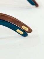 C DE GEOMETRIC FRAME SUNGLASSES CT0606S IN METAL AND WOODEN - Image 7