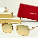 PANTHÈRE RIMLESS RECTANGULAR FRAME SUNGLASSES CT0687S IN METAL - Image 3