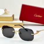 PANTHÈRE RIMLESS RECTANGULAR FRAME SUNGLASSES CT0687S IN METAL - Image 4