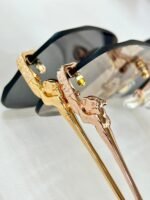 PANTHÈRE RIMLESS RECTANGULAR FRAME SUNGLASSES CT0687S IN METAL - Image 18