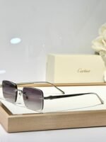 C DE RIMLESS SQUARE FRAME SUNGLASSES CT0610S IN METAL - Image 4