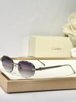 C DE RIMLESS ROUND FRAME SUNGLASSES CT0611S IN METAL - Image 13