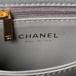 CHANEL 25S COCO HANDLE BAG 23 IN DARK GREY CAVIAR WITH GOLD HARDWARE - Image 8