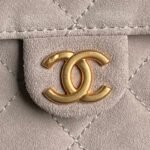 MEDIUM HANDBAG 40 IN BEIGE SUEDE GOLD HARDWARE - Image 15