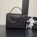 CHANEL 25S TOP HANDLE SHOULDER BAG 37 IN BLACK CALFSKIN WITH GOLD HARDWARE - Image 5
