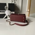 CHANEL 25S COCO HANDLE FLAP BAG 19 IN DARK RED CAVIAR - Image 16