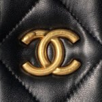 CHANEL 25S BOW BAG 26 IN BLACK LAMBSKIN WITH GOLD HARDWARE - Image 5