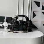 CHANEL 25S BOW BAG 38 IN BLACK LAMBSKIN WITH GOLD HARDWARE - Image 14