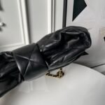 CHANEL 25S BOW BAG 38 IN BLACK LAMBSKIN WITH GOLD HARDWARE - Image 6
