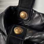 CHANEL 25S BOW BAG 38 IN BLACK LAMBSKIN WITH GOLD HARDWARE - Image 8