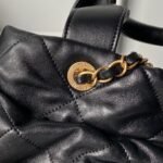 CHANEL 25S BOW BAG 38 IN BLACK LAMBSKIN WITH GOLD HARDWARE - Image 18