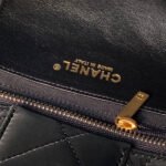 CHANEL 25S BOW BAG 38 IN BLACK VELVET WITH GOLD HARDWARE - Image 3
