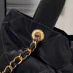 CHANEL 25S BOW BAG 38 IN BLACK VELVET WITH GOLD HARDWARE - Image 15