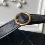 CHANEL 25S SHOULDER BAG 30 IN BLACK SUEDE WITH GOLD HARDWARE - Image 5