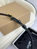 MINI TRIOMPHE BELT 13 MM BLACK LEATHER GOLD HARDWARE - Image 15