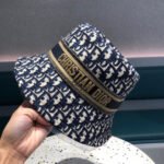BUCKET HAT IN NAVY BLUE COTTON 429923 - Image 9