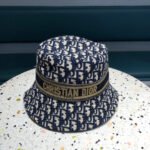 BUCKET HAT IN NAVY BLUE COTTON 429923 - Image 8