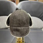 KNITTED TRAPPER HAT IN GRAY WOOL 439525 - Image 20