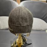KNITTED TRAPPER HAT IN GRAY WOOL 439525 - Image 11